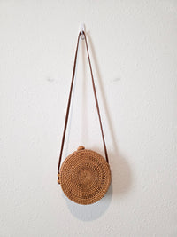 Small Rattan Crossbody Purse