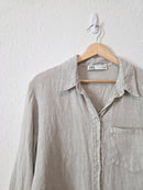 Zara Button Up Linen Shirt (M)