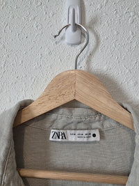Zara Button Up Linen Shirt (M)