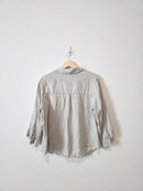 Zara Button Up Linen Shirt (M)