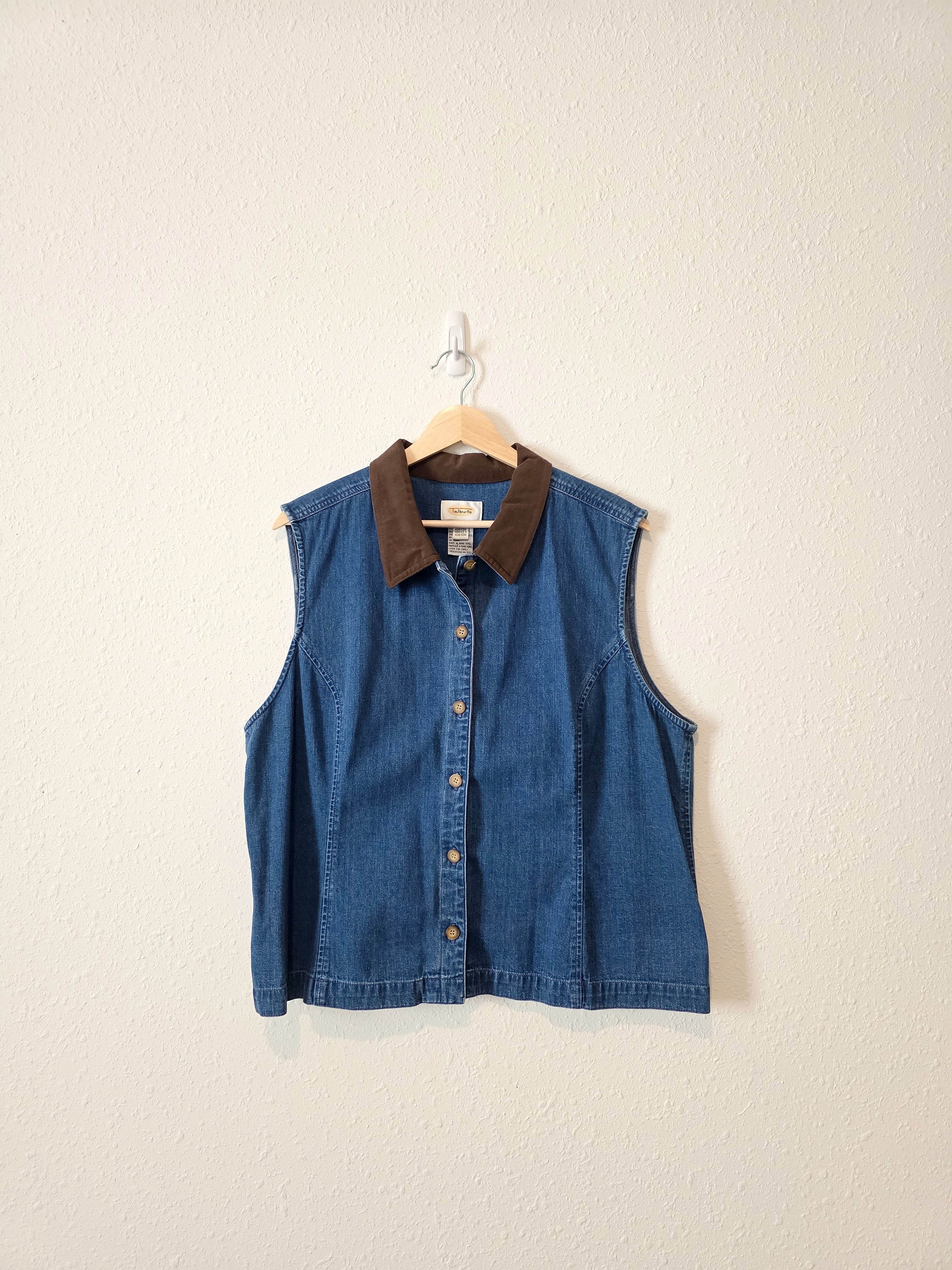 Vintage Denim Button Up Vest (XL)