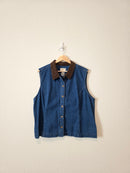 Vintage Denim Button Up Vest (XL)