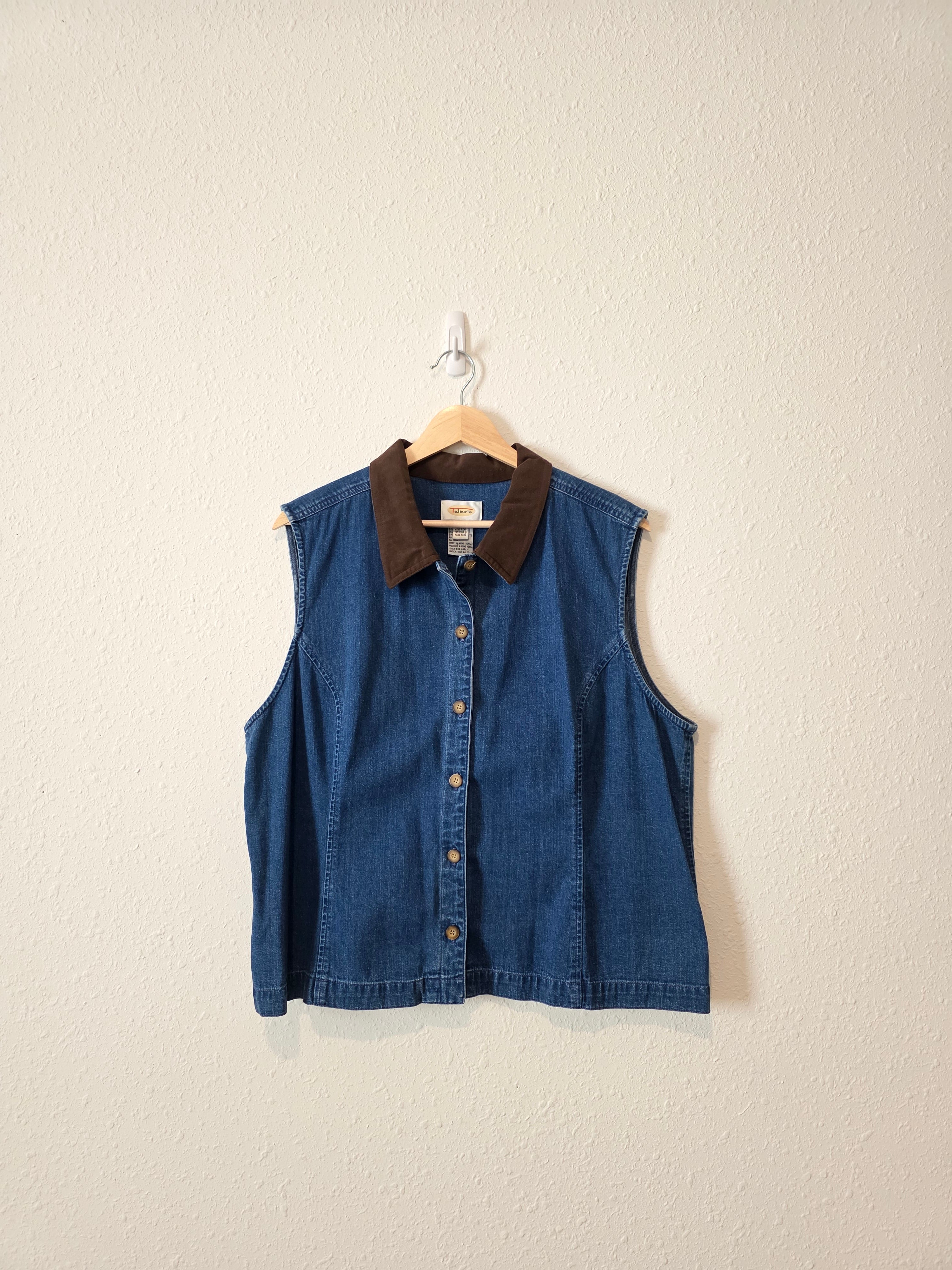 Vintage Denim Button Up Vest (XL)