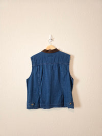 Vintage Denim Button Up Vest (XL)