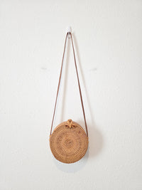 Small Rattan Crossbody Purse