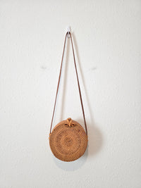 Small Rattan Crossbody Purse