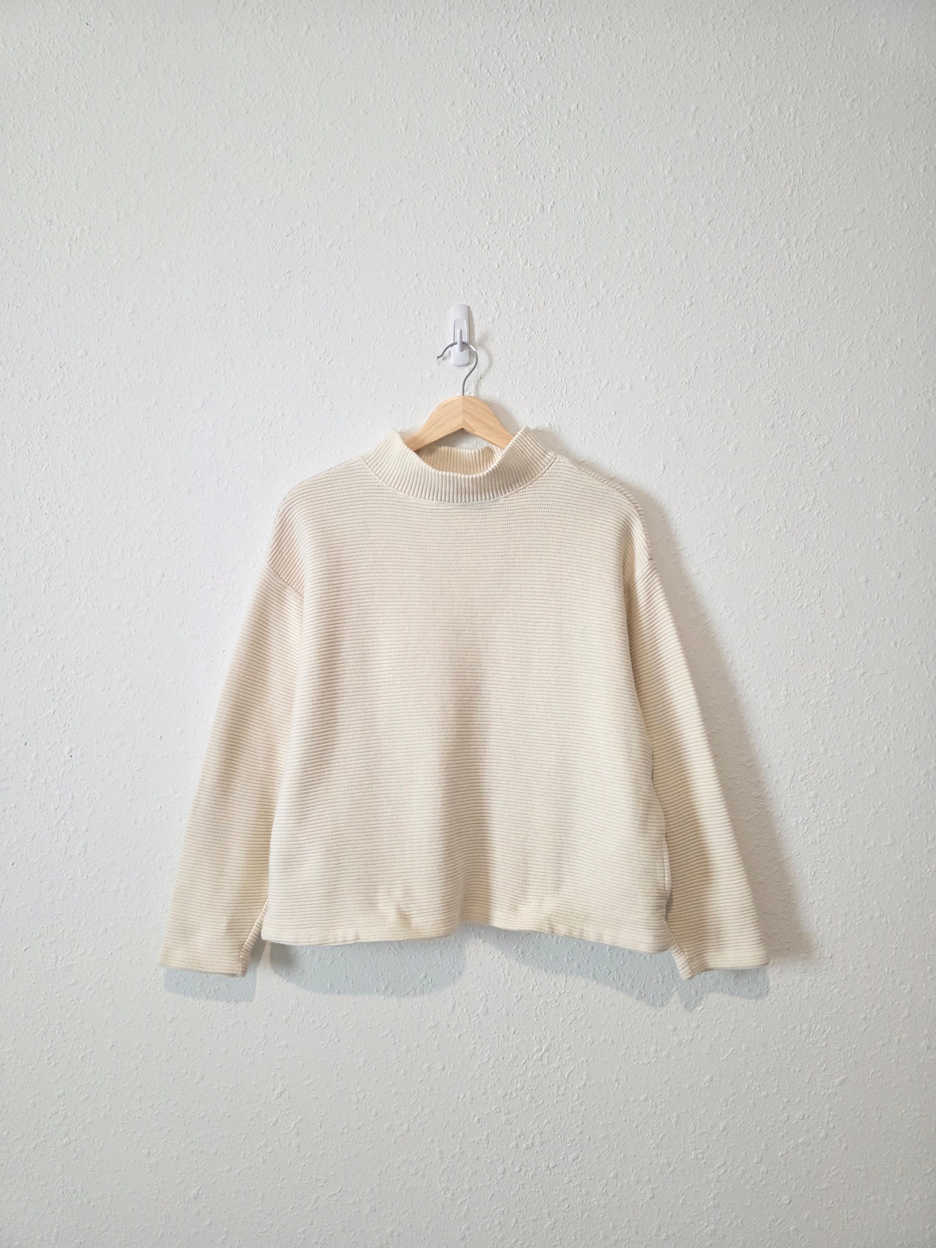 Madewell Ribbed Mockneck Top (S)