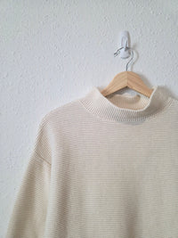 Madewell Ribbed Mockneck Top (S)