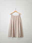 Vintage Neutral Gingham Midi Skirt (12)