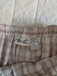 Vintage Neutral Gingham Midi Skirt (12)
