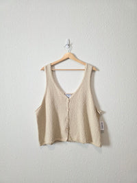NEW Textured Cotton Knit Tank (XXL)
