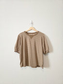 Wishlist Brown Striped Tee (L)