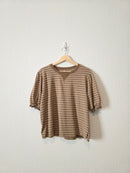 Wishlist Brown Striped Tee (L)