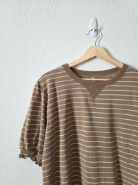 Wishlist Brown Striped Tee (L)