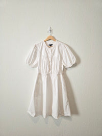 J.Crew White Puff Sleeve Dress (LP)