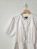 J.Crew White Puff Sleeve Dress (LP)