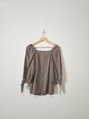 Hayden Gingham Puff Sleeve Blouse (S)