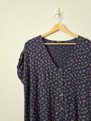 Madewell Navy Floral Midi Dress (L)