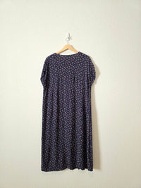 Madewell Navy Floral Midi Dress (L)