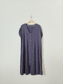 Madewell Navy Floral Midi Dress (L)