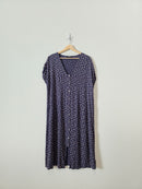 Madewell Navy Floral Midi Dress (L)