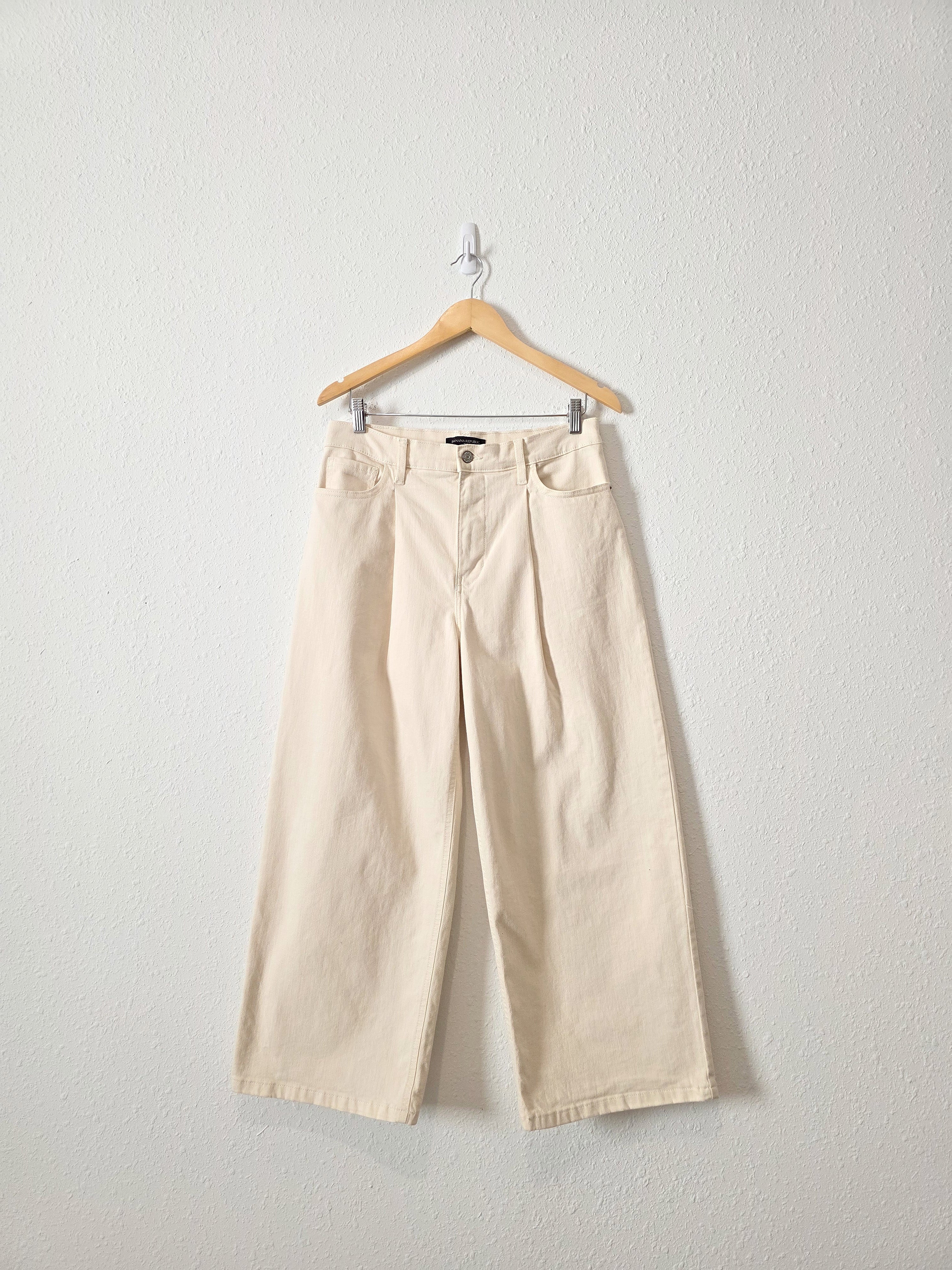 Ecru Wide Leg Jeans (28/6)