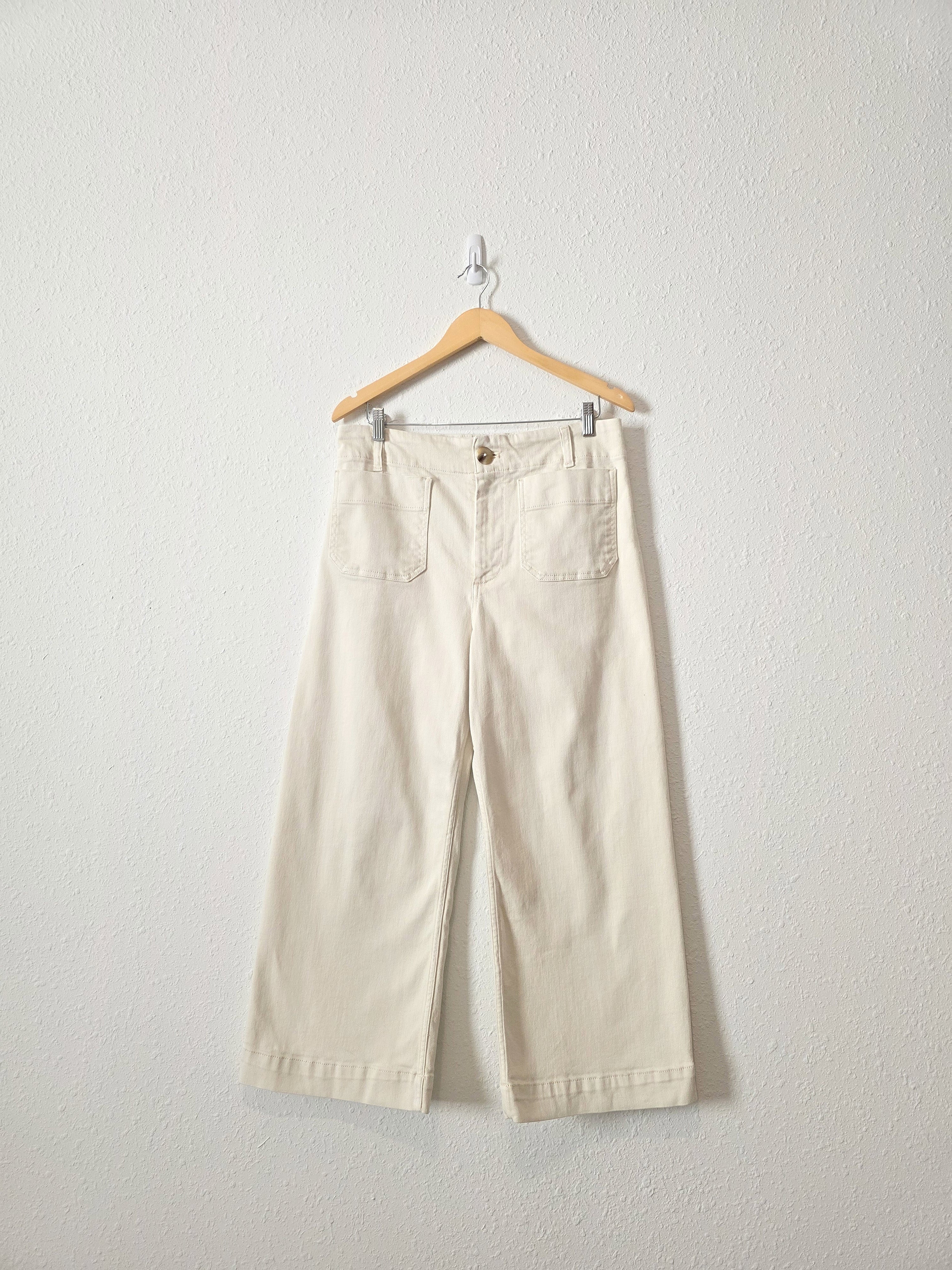 Anthropologie Ecru Wide Leg Pants (31)
