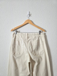 Anthropologie Ecru Wide Leg Pants (31)