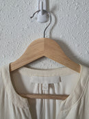 Cream Linen Blend Midi Dress (S)