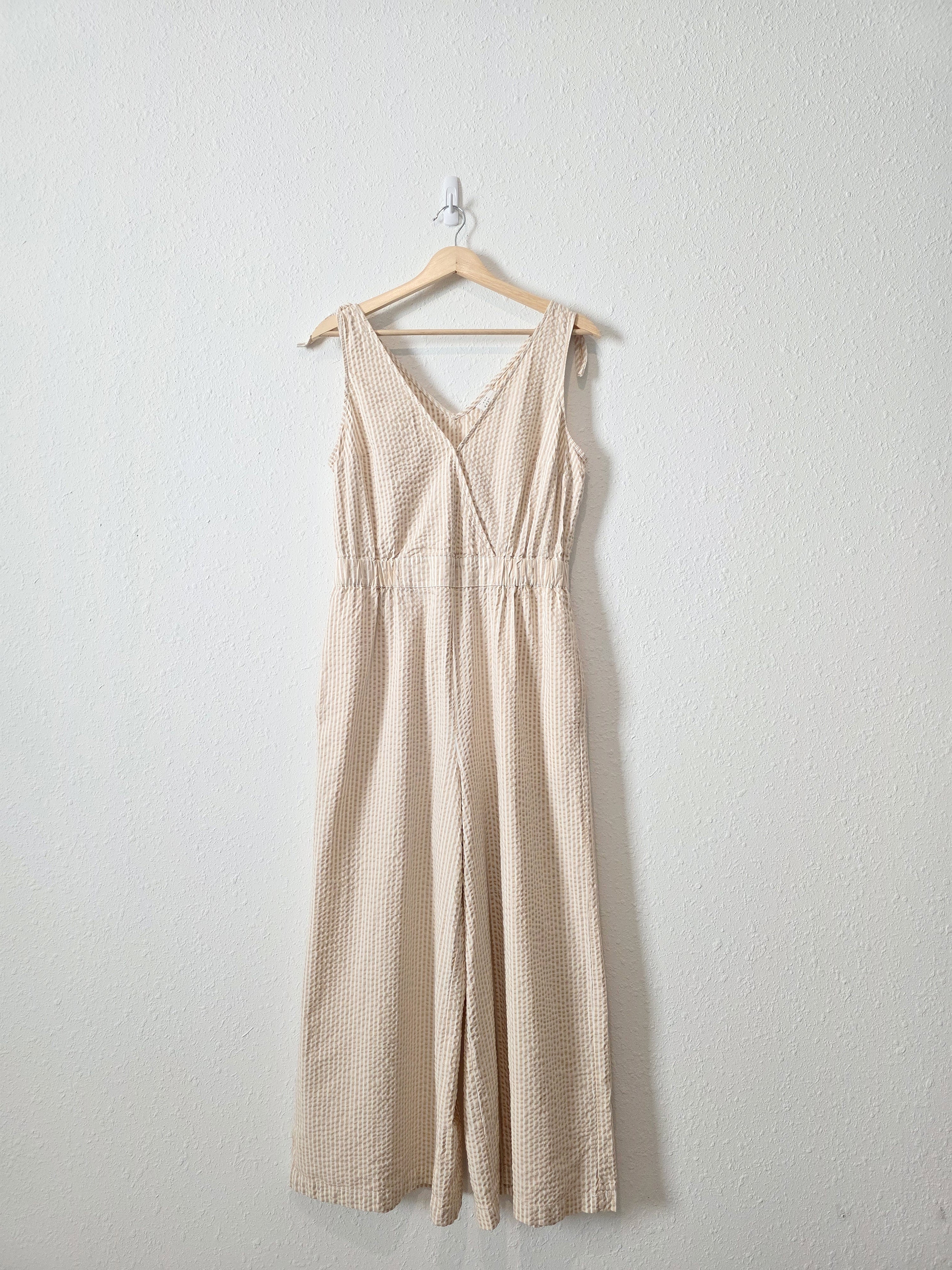 Striped Wide Leg Jumpsuit (M)