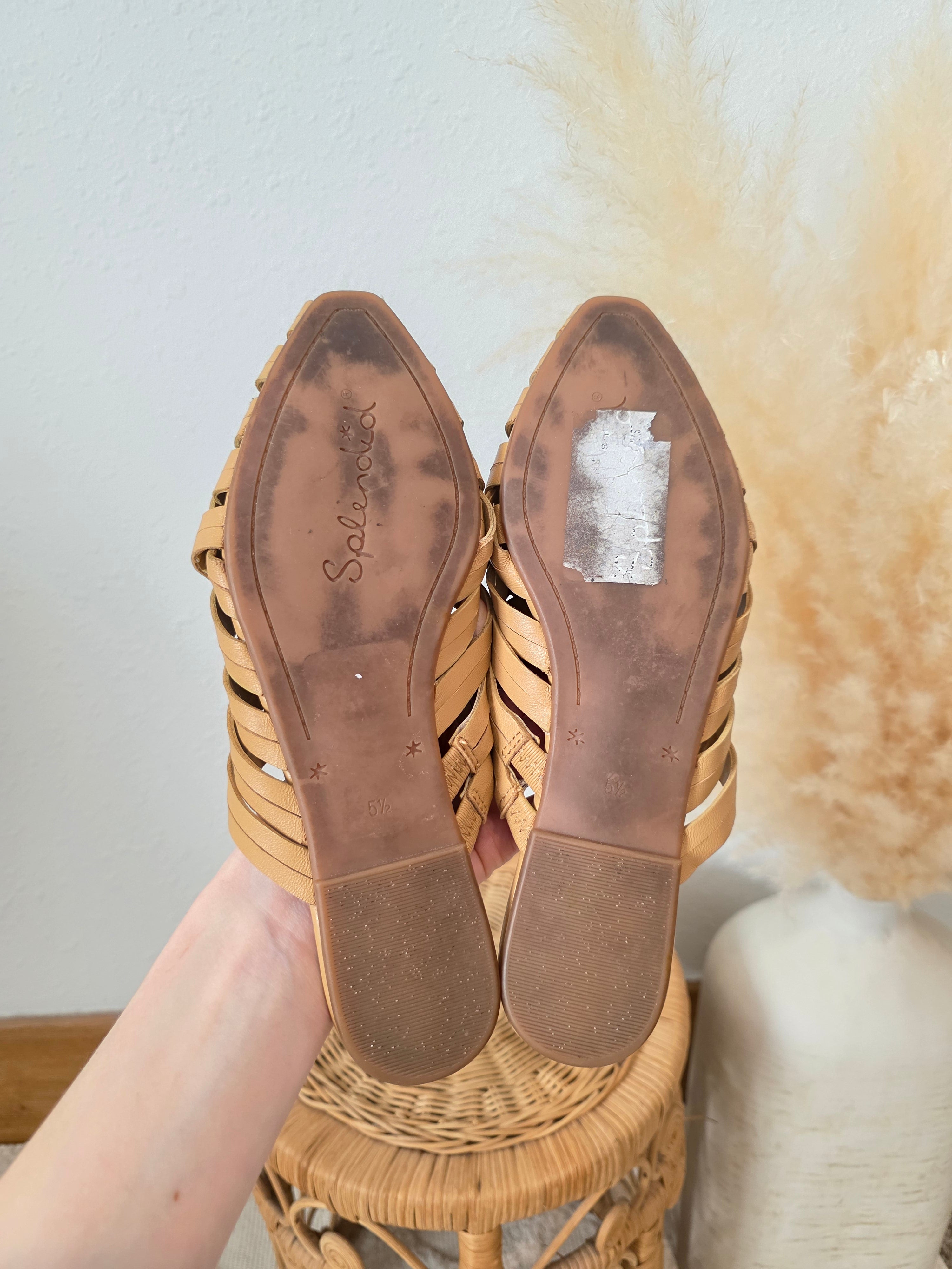 Splendid Woven Leather Mules (5.5)
