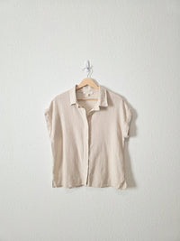 Grade & Gather Cotton Linen Button Up (M)