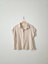 Grade & Gather Cotton Linen Button Up (M)