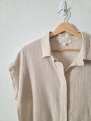 Grade & Gather Cotton Linen Button Up (M)