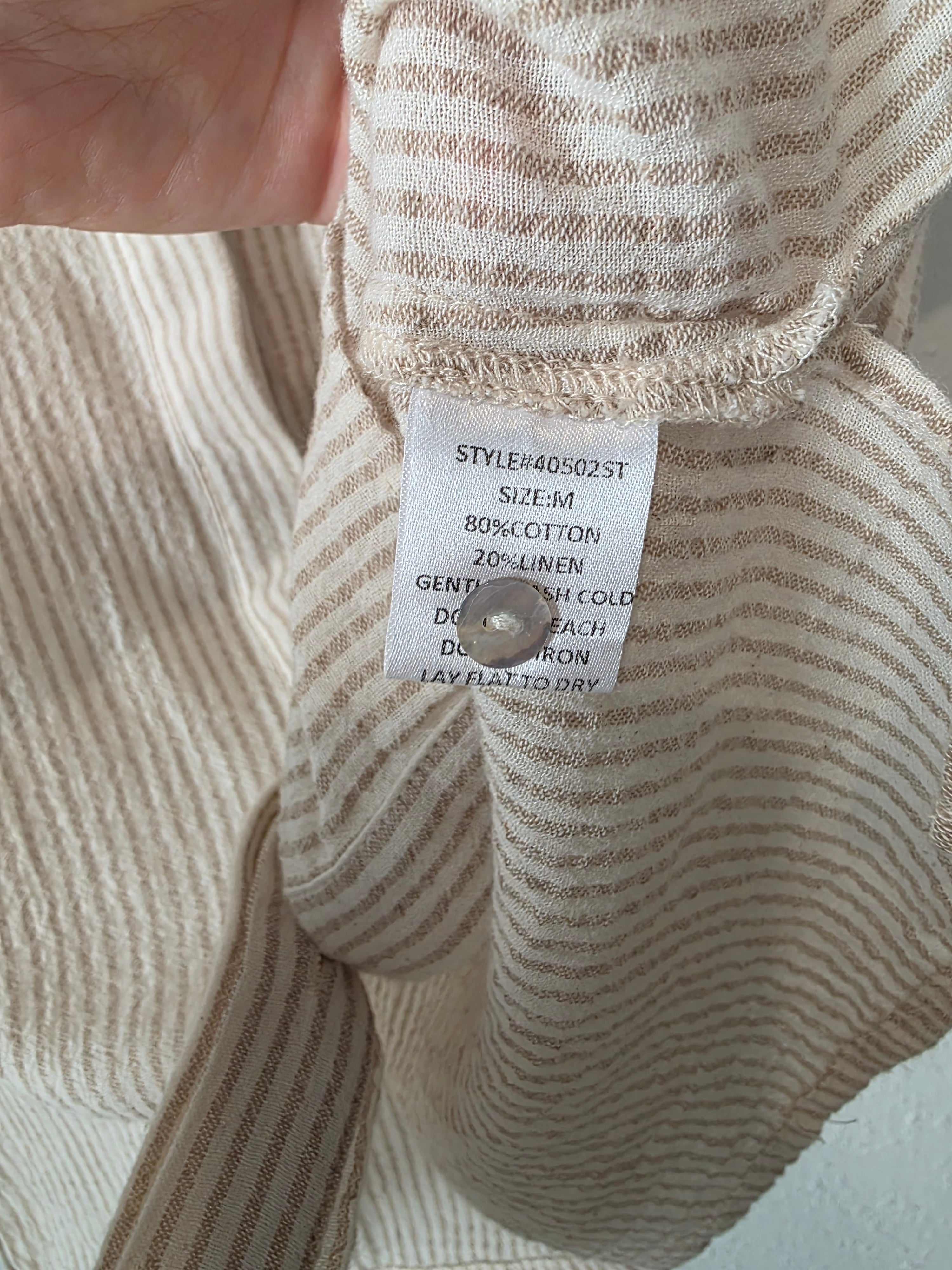 Grade & Gather Cotton Linen Button Up (M)