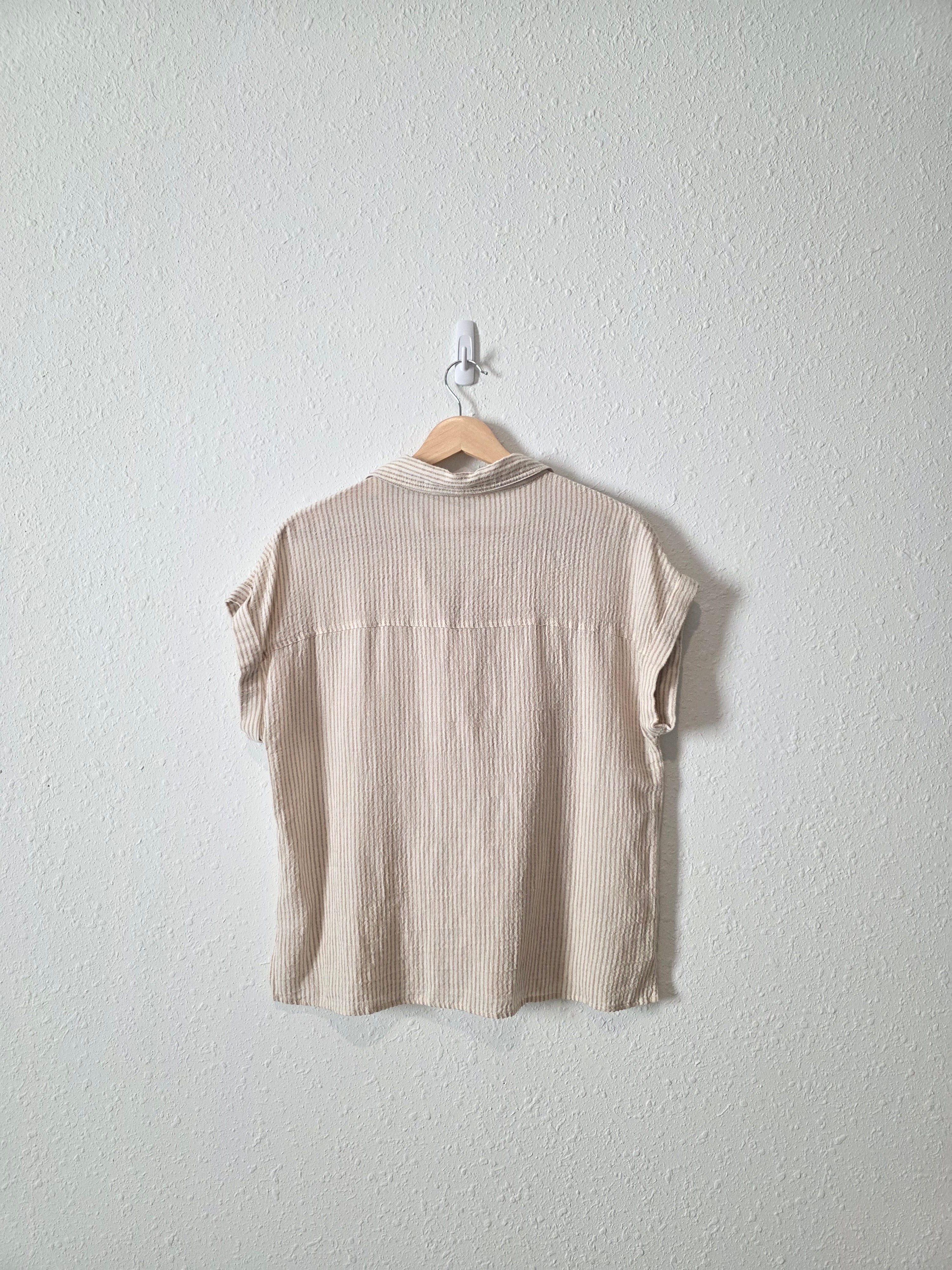 Grade & Gather Cotton Linen Button Up (M)