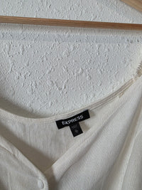 NEW Linen Blend Puff Sleeve Top (XL)