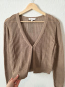 NEW Brown Crochet Knit Top (XS)