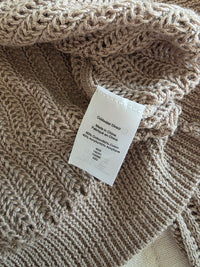 NEW Brown Crochet Knit Top (XS)