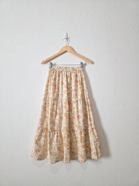 Floral Cotton Midi Skirt (S)