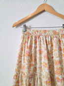 Floral Cotton Midi Skirt (S)