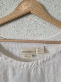 White Boxy Linen Tee (XL)