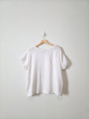 White Boxy Linen Tee (XL)