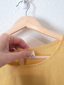 Yellow Linen Midi Dress (M)