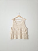 Crochet Knit Cotton Tank (XL)