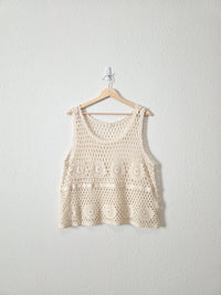 Crochet Knit Cotton Tank (XL)