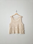 Crochet Knit Cotton Tank (XL)