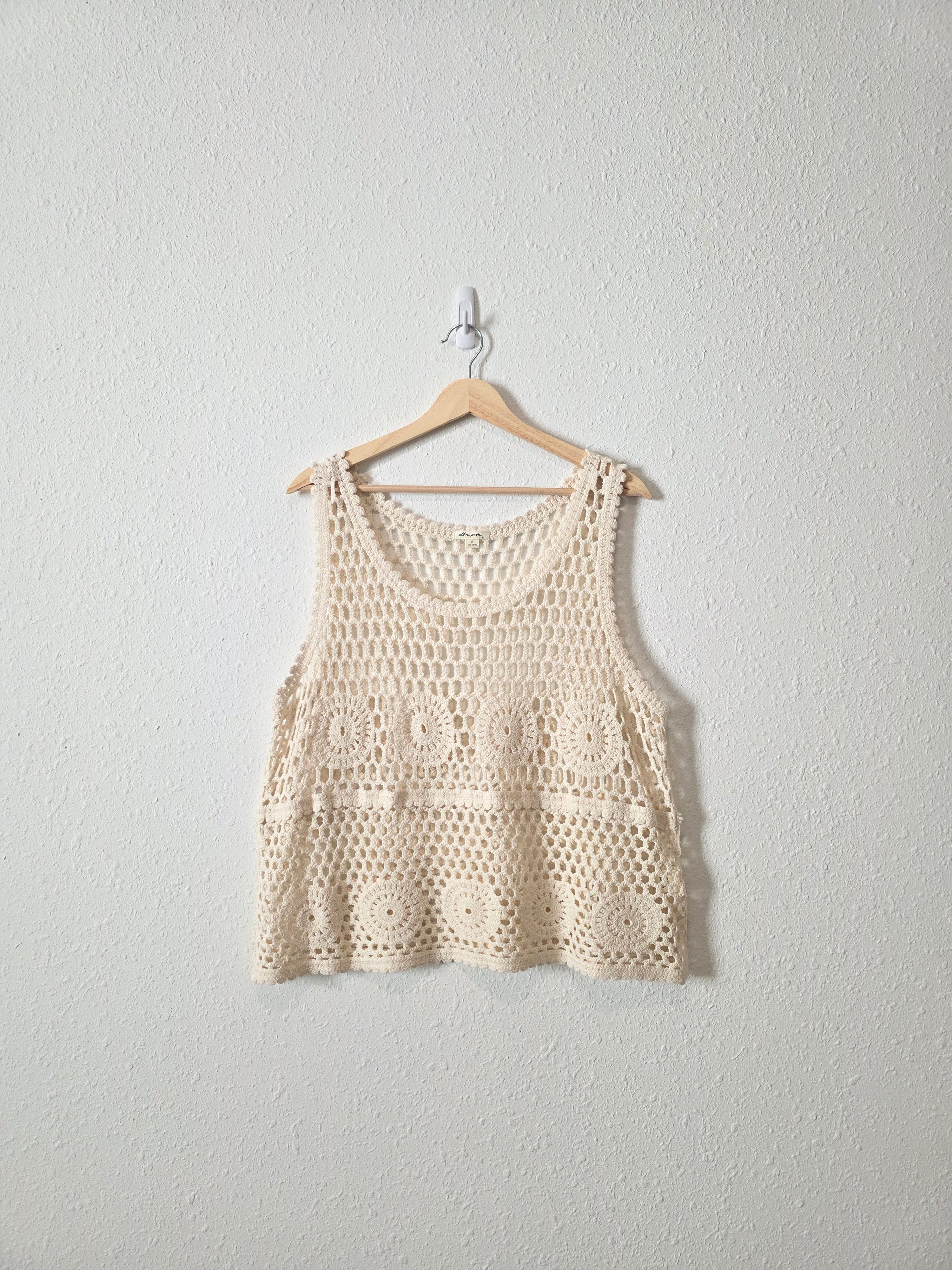 Crochet Knit Cotton Tank (XL)