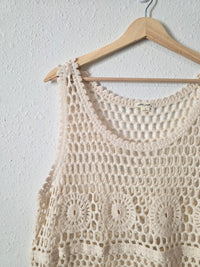 Crochet Knit Cotton Tank (XL)