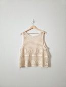 Crochet Knit Cotton Tank (XL)